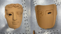 BAFTA mould casting creation front and back view Mindcorp London creative design agency