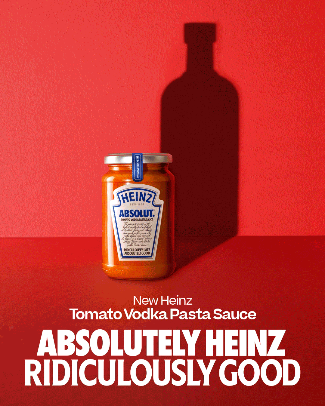 Heinz and Absolut Voda's collaboration campaigns, social post Mindcorp London creative design agency